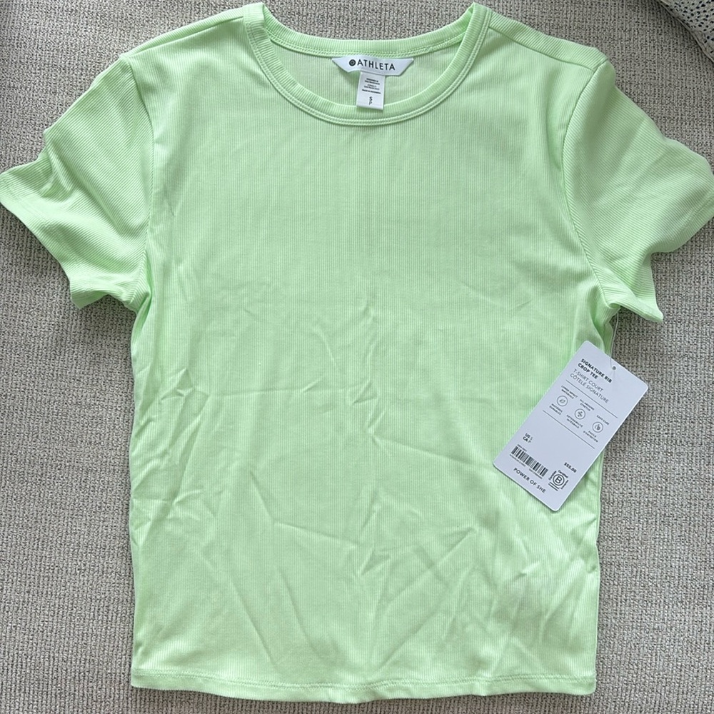 Athleta Signature Rib Crop Tee